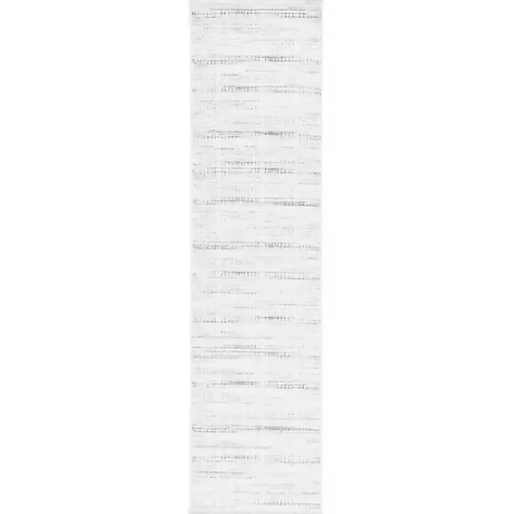 Kirklands Home Gray and Ivory Whisper Striated Runner, 2x8 Best