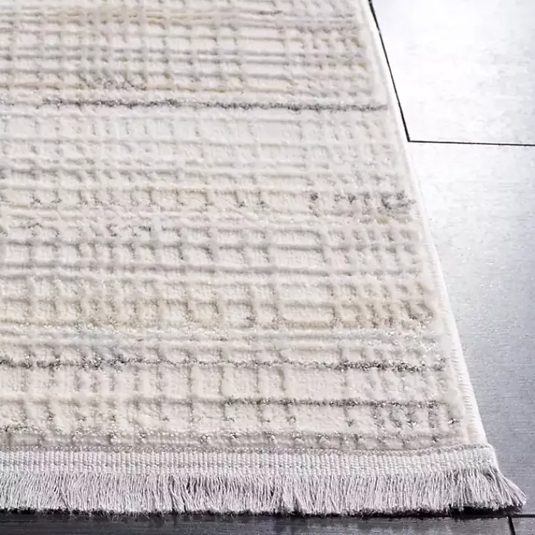 Kirklands Home Gray and Ivory Whisper Striated Runner, 2x8 Best
