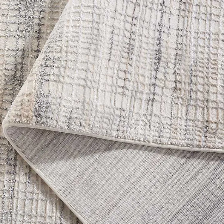 Kirklands Home Gray and Ivory Whisper Striated Runner, 2x8 Best