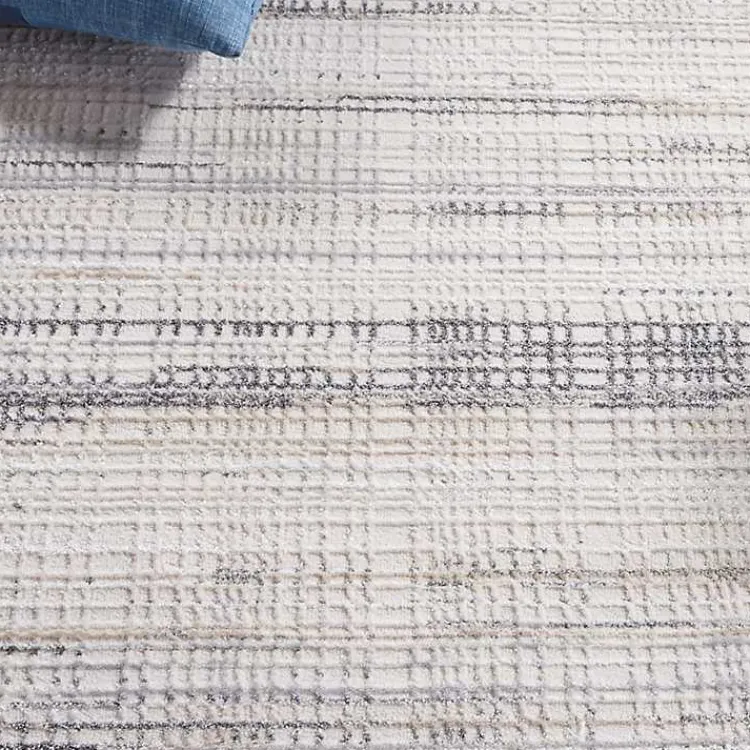 Kirklands Home Gray and Ivory Whisper Striated Runner, 2x8 Best