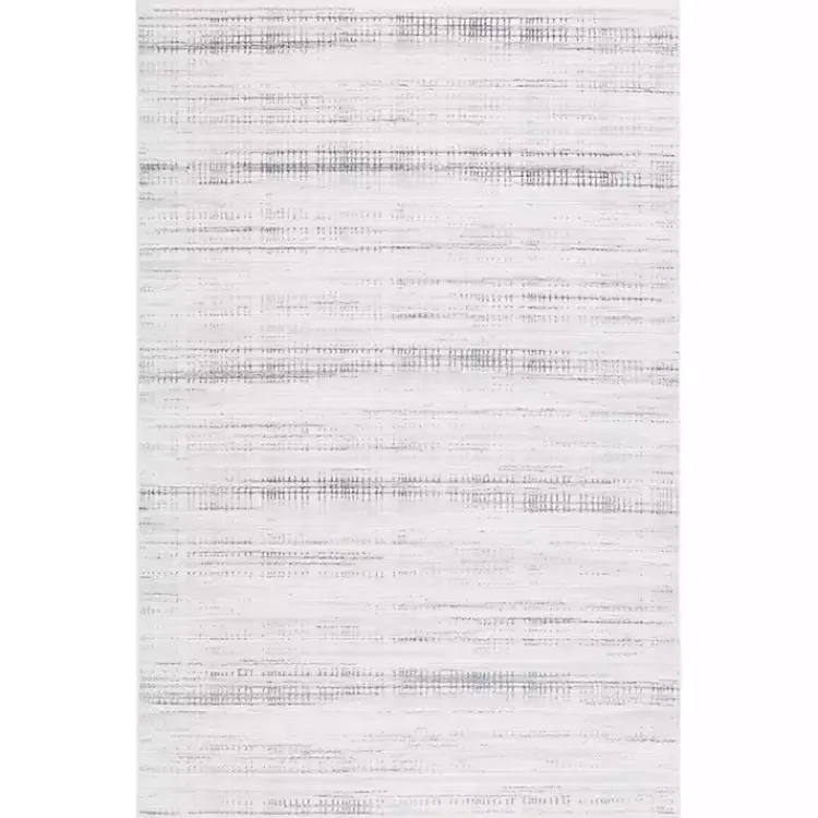 Kirklands Home Gray and Ivory Whisper Striated Area Rug, 5x7 Sale