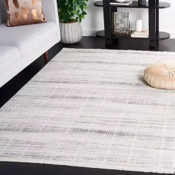 Kirklands Home Gray and Ivory Whisper Striated Area Rug, 5x7 Sale