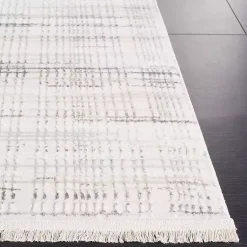 Kirklands Home Gray and Ivory Whisper Striated Area Rug, 5x7 Sale