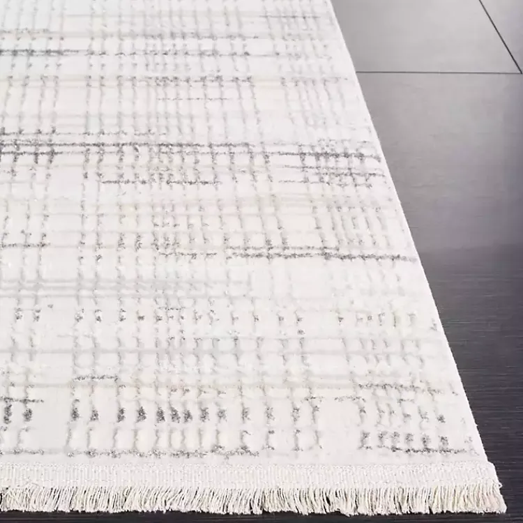 Kirklands Home Gray and Ivory Whisper Striated Area Rug, 5x7 Sale