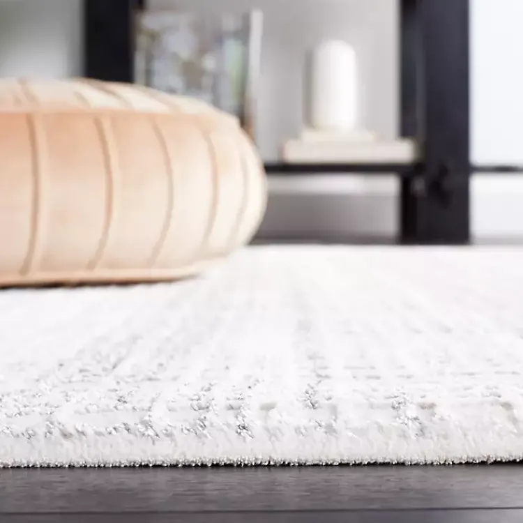 Kirklands Home Gray and Ivory Whisper Striated Area Rug, 5x7 Sale