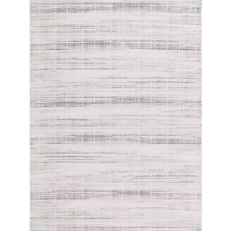 Kirklands Home Gray and Ivory Whisper Striated Area Rug, 8x10 Outlet