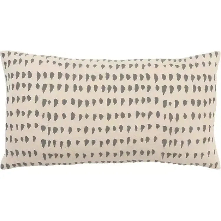 Pillows>Kirklands Home Gray and Natural Animal Patterned Lumbar Pillow