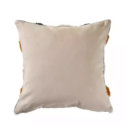 Pillows>Kirklands Home Gray and Orange Tufted Accent Pillow
