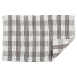 Kirklands Home and White Buffalo Check Accent Rug Gray Best