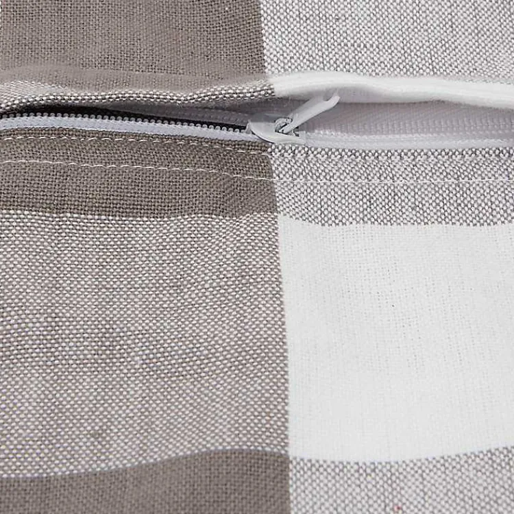 Pillows>Kirklands Home and White Check Pillow Covers, Set of 4 Gray