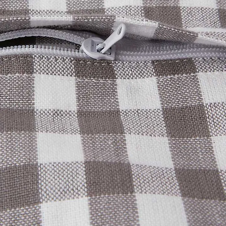 Pillows>Kirklands Home and White Check Pillow Covers, Set of 4 Gray