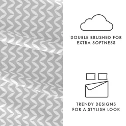 Kirklands Home Gray and White Chevron 3-pc. Twin Sheet Set Outlet