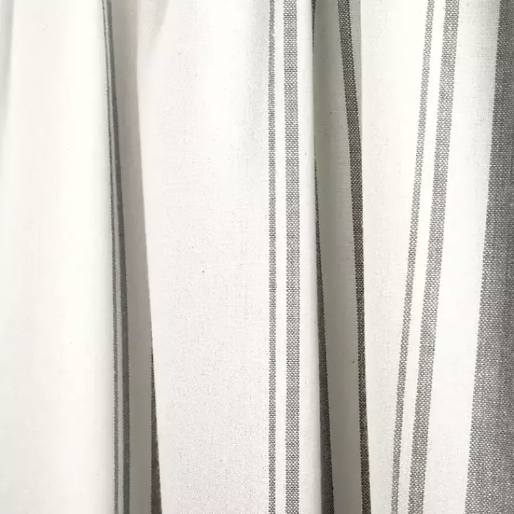 Kirklands Home Gray and White Farmhouse Stripe Valance Clearance