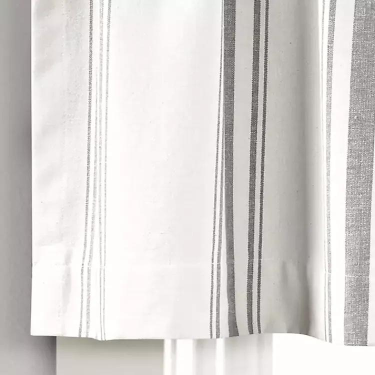 Kirklands Home Gray and White Farmhouse Stripe Valance Clearance