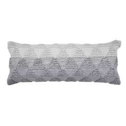 Pillows>Kirklands Home and White Gradient Diamonds Lumbar Pillow Gray