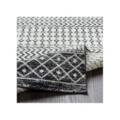 Kirklands Home and White Moroccan Pattern Runner, 2x10 Gray
