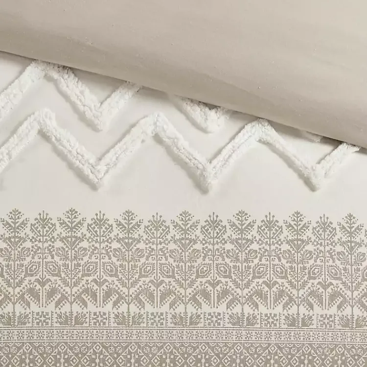 Kirklands Home and White 3-pc. Full/Queen Duvet Set Gray