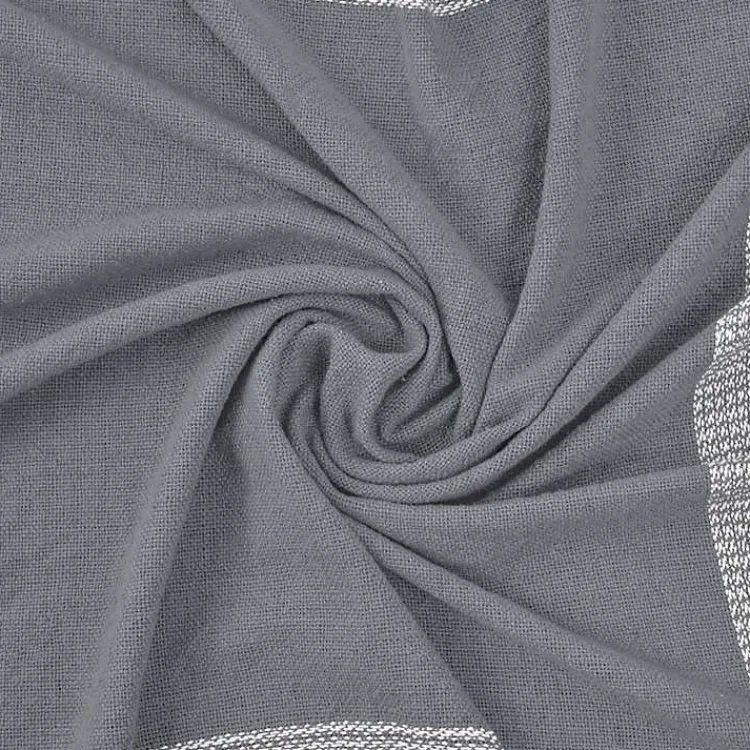Blankets & Throws>Kirklands Home Gray and White Plaid Organic Cotton Throw
