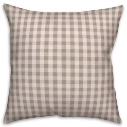 Pillows>Kirklands Home Gray and White Plaid Pillow