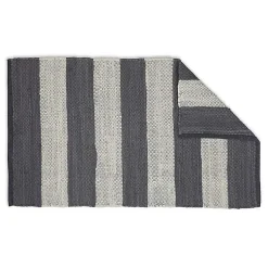 Kirklands Home and White Stripe Cotton Accent Rug, 2x3 Gray Discount