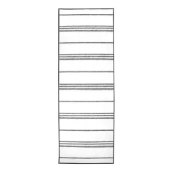 Kirklands Home Gray and White Stripe Washable Runner, 2x7 Clearance