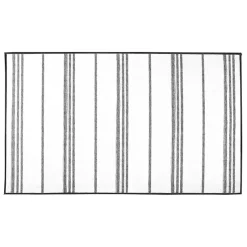 Kirklands Home Gray and White Stripe Washable Area Rug, 3x5 Outlet