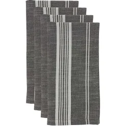 Kirklands Home and White Striped Napkins, Set of 4 Gray Best