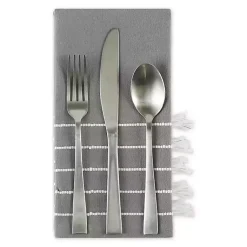 Kirklands Home and White Striped Napkins, Set of 4 Gray Clearance