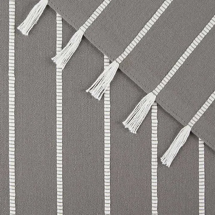 Kirklands Home and White Striped Napkins, Set of 4 Gray Clearance