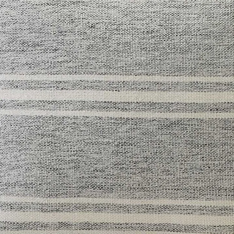 Kirklands Home Gray and White Triple Stripe Outdoor Pillow New