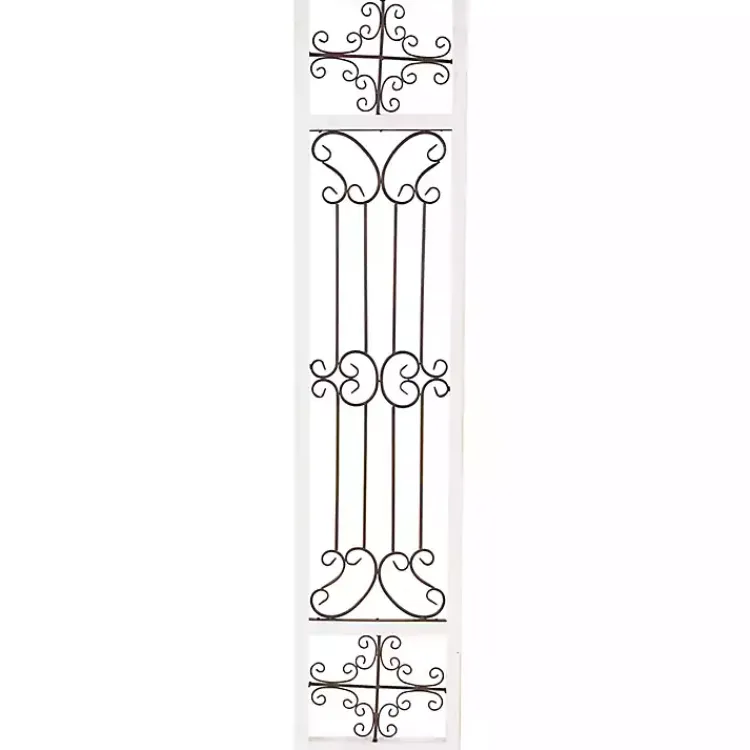 Kirklands Home Gray Angelic Scrollwork Panel Wall Plaque