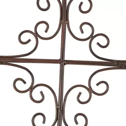 Kirklands Home Gray Angelic Scrollwork Panel Wall Plaque