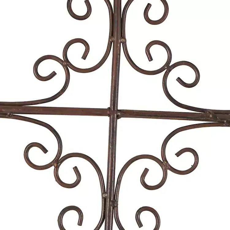 Kirklands Home Gray Angelic Scrollwork Panel Wall Plaque