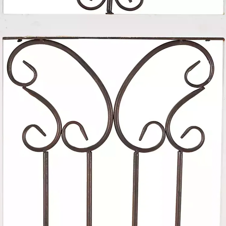 Kirklands Home Gray Angelic Scrollwork Panel Wall Plaque