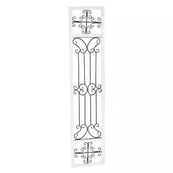 Kirklands Home Gray Angelic Scrollwork Panel Wall Plaque