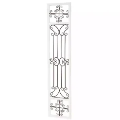 Kirklands Home Gray Angelic Scrollwork Panel Wall Plaque