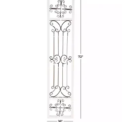 Kirklands Home Gray Angelic Scrollwork Panel Wall Plaque