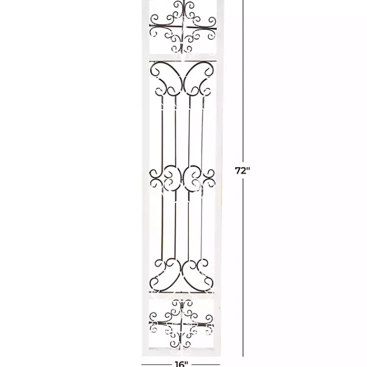 Kirklands Home Gray Angelic Scrollwork Panel Wall Plaque