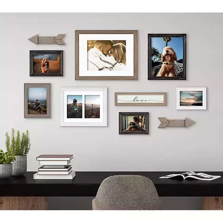 Kirklands Home Gray Arrow 10-pc. Gallery Wall Picture Frame Set