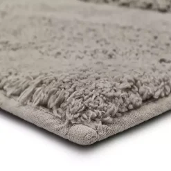 Kirklands Home Asymmetrical Cotton Bath Mat, 45 in. Gray Clearance