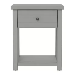 Kirklands Home Bailie Wooden Side Table Gray Outlet