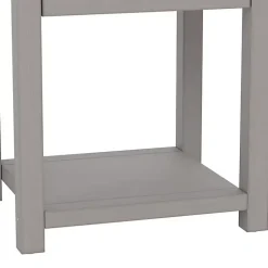 Kirklands Home Bailie Wooden Side Table Gray Outlet