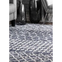 Kirklands Home Barbara Moroccan Area Rug, 8x10 Gray New