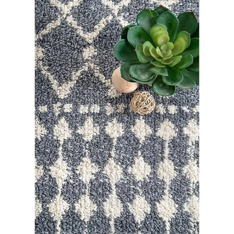 Kirklands Home Barbara Moroccan Area Rug, 8x10 Gray New