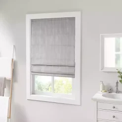Kirklands Home Basketweave Cordless Roman Shade, 31 in. Gray