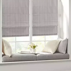 Kirklands Home Basketweave Cordless Roman Shade, 31 in. Gray