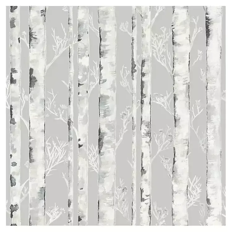 Kirklands Home Birch Peel & Stick Wallpaper Gray Clearance