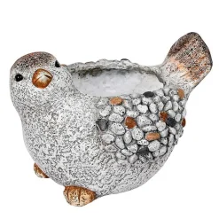 Kirklands Home Gray Bird Planter with Pebble Accents Best