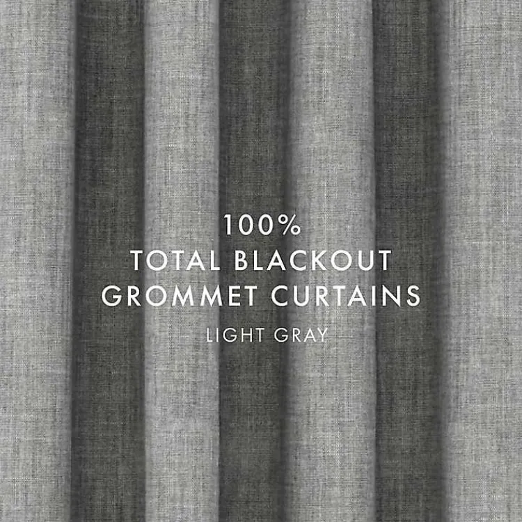 Kirklands Home Blackout Curtains, 84 in. Gray New