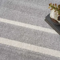 Kirklands Home Bordered Indoor/Outdoor Area Rug, 8x10 Gray Hot